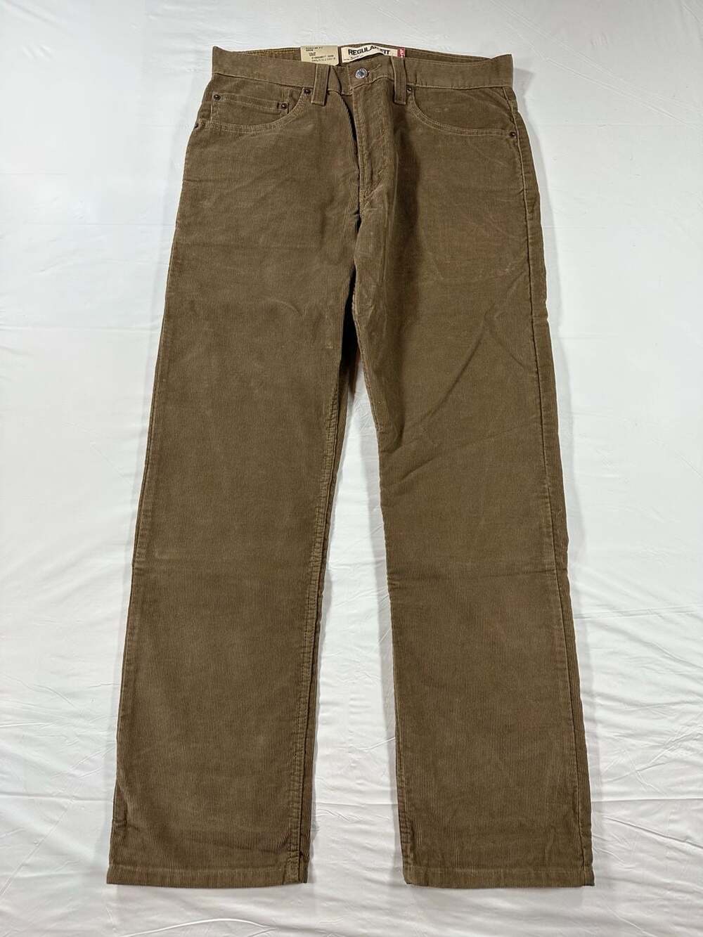 Y2K Levi's 505 Regular Fit Corduroy Pants Mens 32x30 Brown Straight Leg